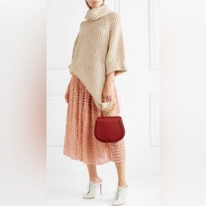 Ruffled Lace-trimmed Silk-organza
Midi Skirt In Rose-pink $2,595.00 : CHLOÉ
